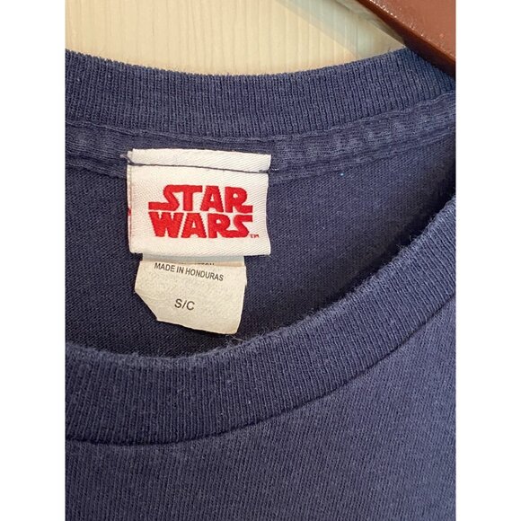 Star Wars Blue T-Shirt Battleship Galactic Size S Small Lucas Films Retro Look - Picture 10 of 10